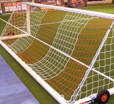 Premium 12 x 4 Self Weighted EasyLift Football Goal Package, 12x4ft Easylift Portable Goals - Self Weighted Aluminium Package