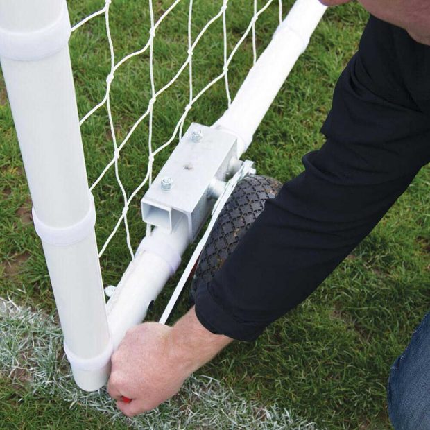 Heavy Duty EasyLift Steel Freestanding 21 x 7 Football Goal Package