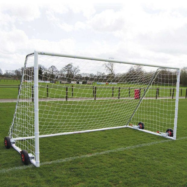 Heavy Duty EasyLift Steel Freestanding 21 x 7 Football Goal Package