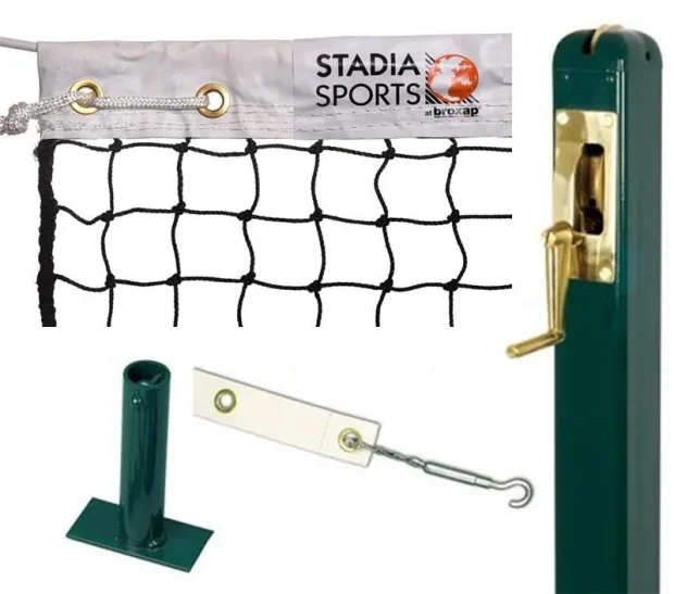 BUDGET Socketed Steel Square Tennis Post - Package