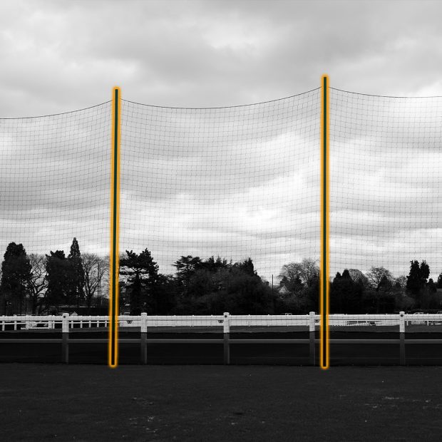Stadium 5m Ball Post Barrier Pole - Aluminium, Stadium 6m Ball Post Barrier Pole - Aluminium, 6.5m Ball Post Barrier Pole - Steel
