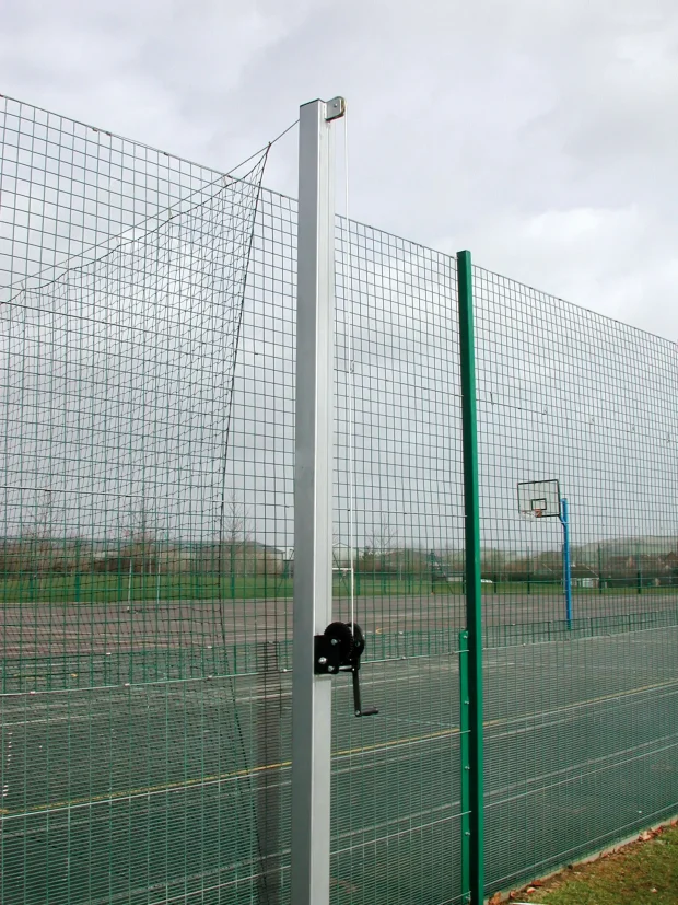 Stadia Pitch Divider Posts With Sockets 100mm Square 7mm Thick
