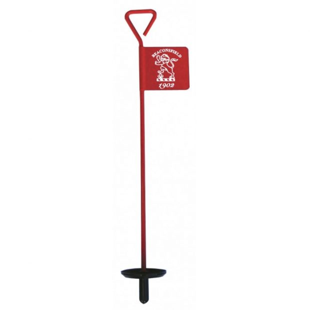 Logoed Ally Golfing Pin - With Plastic Lifter - Set of 6, Logoed Metal Based Fiberglass Golfing Pin