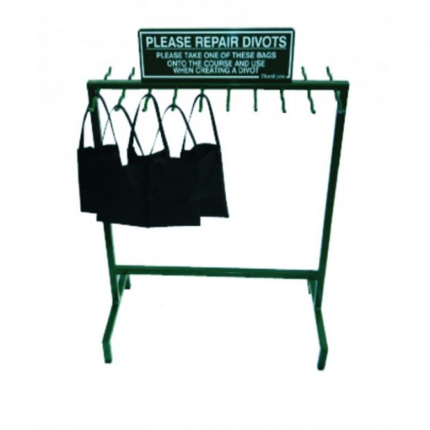 Divot Bag Stand with Sign