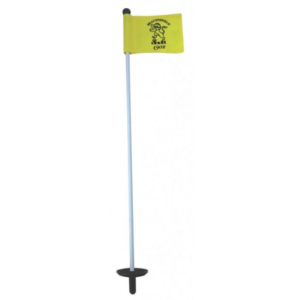 Logoed Fiberglass Golfing Pin - With Plastic Lifter, Logoed FibreGlass Putting Pin