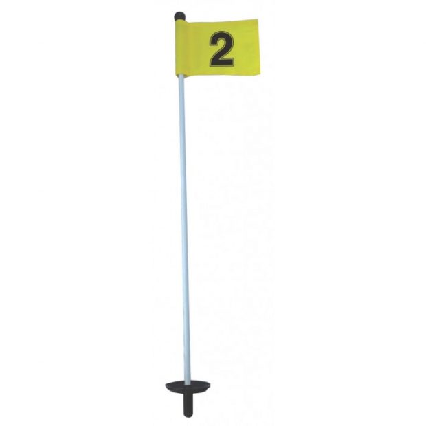 Numbered Fiberglass Golfing Pin - With Plastic Lifter