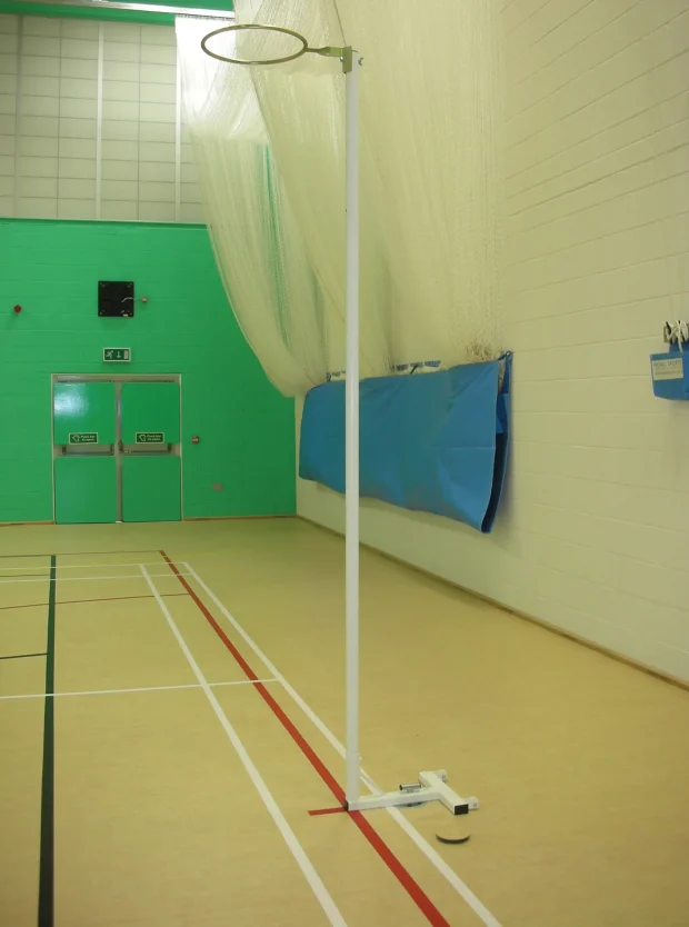 Sports Hall Netball Posts - Floor Fixed
