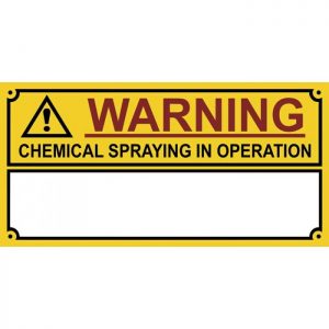 Warning Sign With Dry Wipe Area