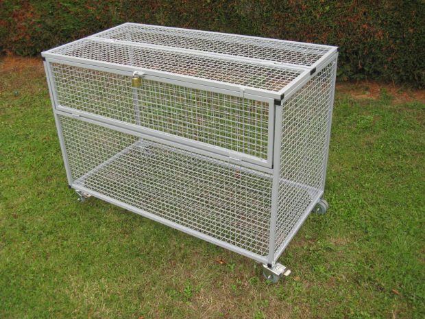 Lockable Mesh Storage Trolley