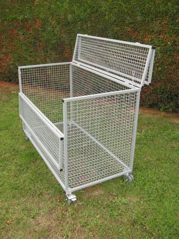 Lockable Mesh Storage Trolley