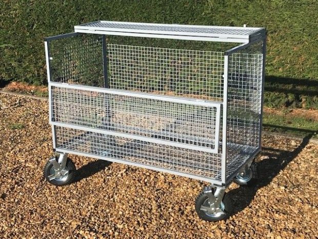 Lockable Mesh Storage Trolley